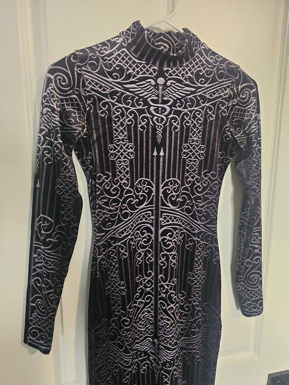 Blackmilk Caduceus Gothic Cathedral Gate Velvet Midaxi Dress - Picture 2 of 3
